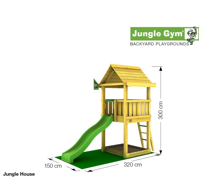 Detské ihrisko Jungle Gym House - rozmery